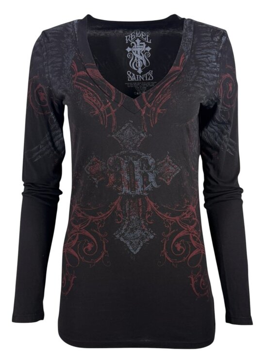 Affliction Tops - Rebel Saint By Affliction Women's T-shirt Scattered